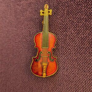 Vintage Wien Enamel Cello Pin